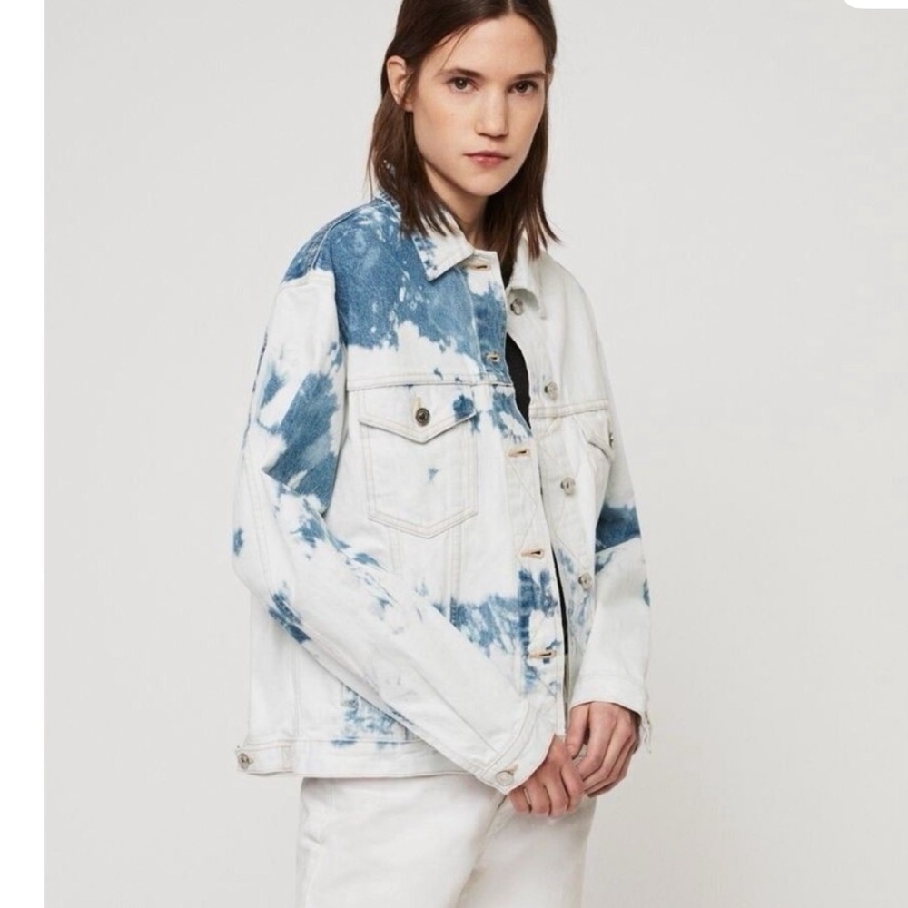 All Saints Bleach Wash Denim Jacket